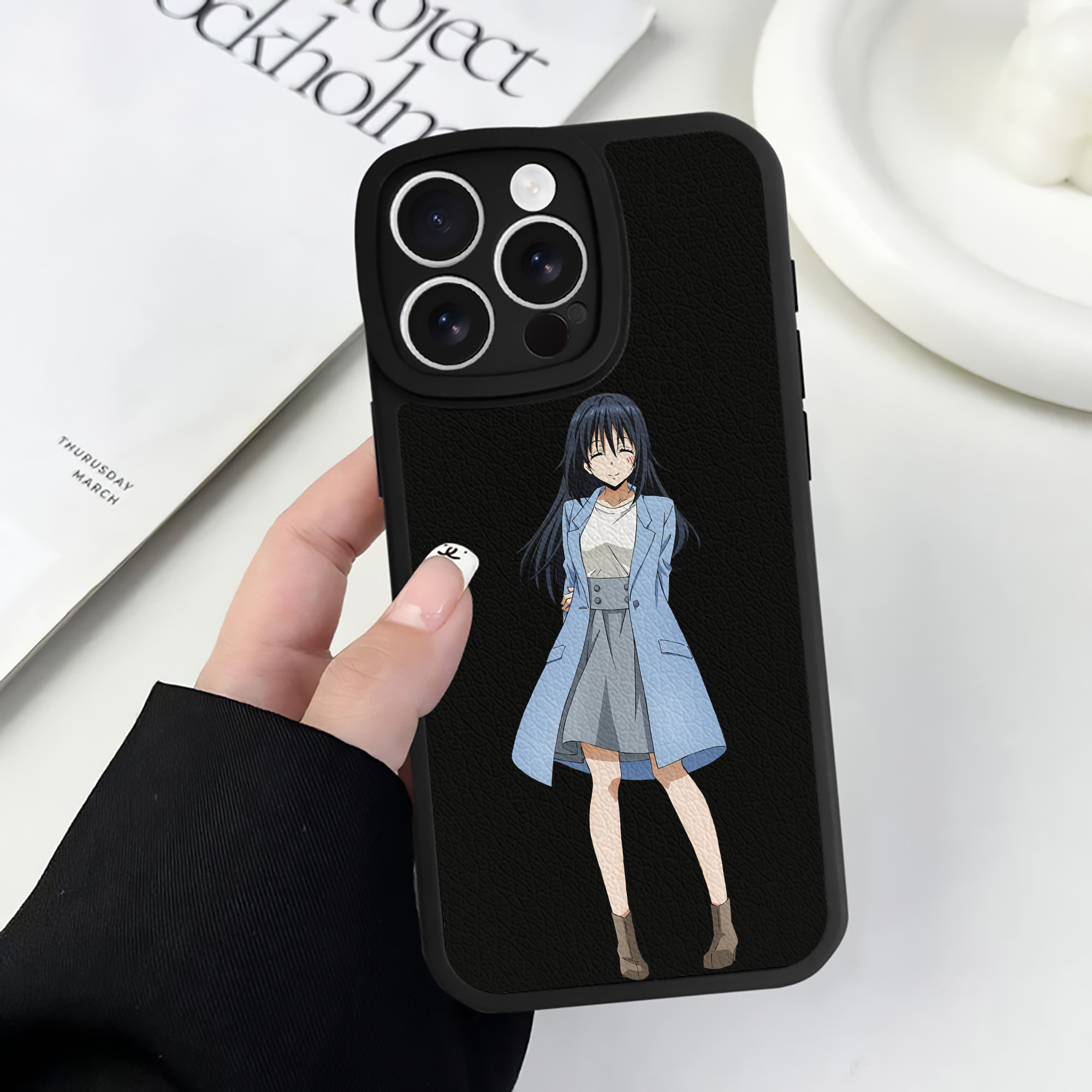 （画像用） 転スラ Regarding Reincarnated to Slime 【iPhone 16シリーズ対応】シリコンスマホケース（レザー調） 材質：シリコン